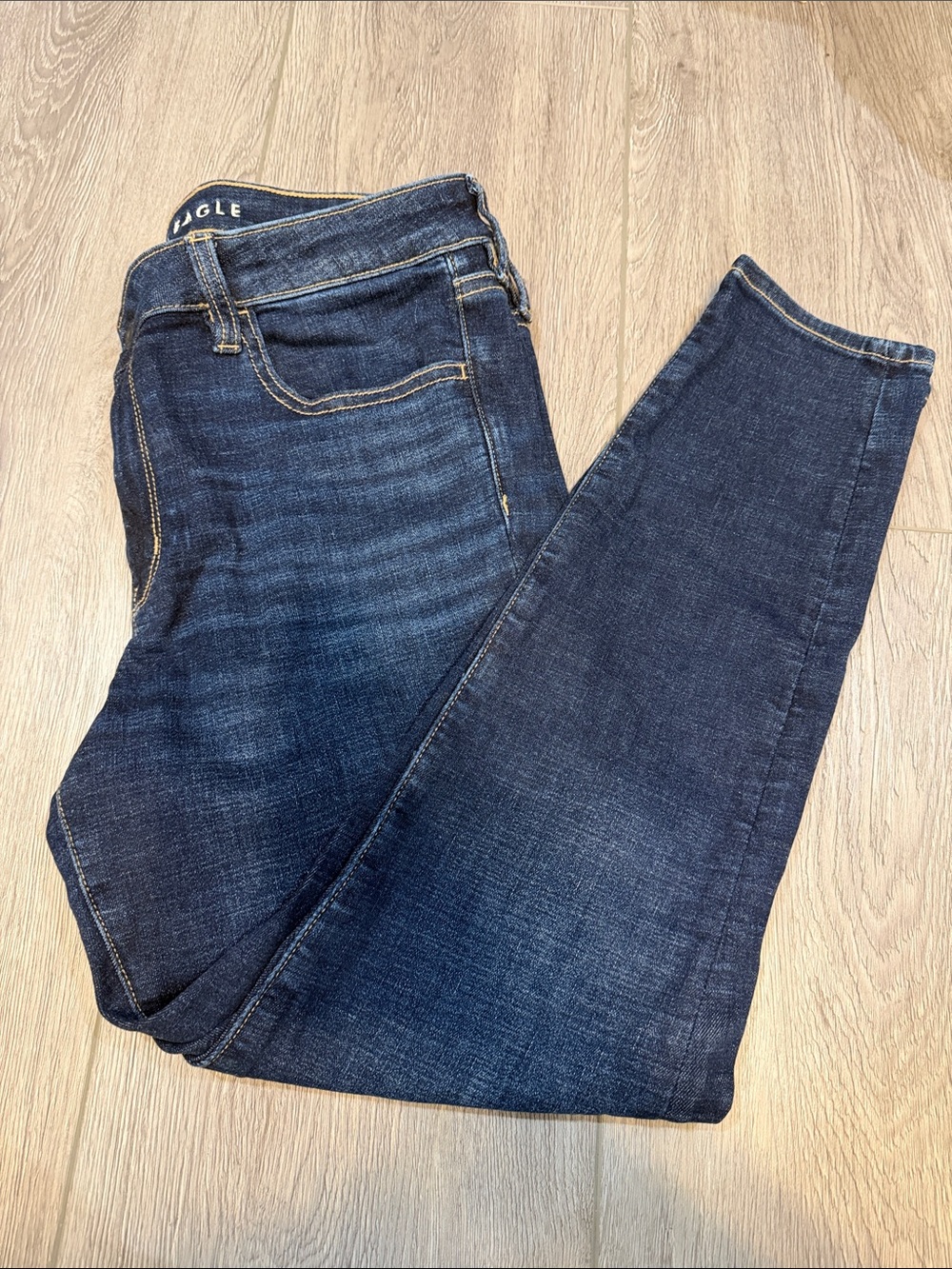 American Eagle Outfitters Dark Blue Jeggings 12 Short - Picture 2 of 2